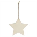 ZH1221 Wood Star Ornament With Custom Imprint